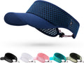 SUNMECI Mesh Breathable Sports Visor - Men Women Adjustable Lightweight Quick Dry Sun Hat for Tennis, Golf, Running