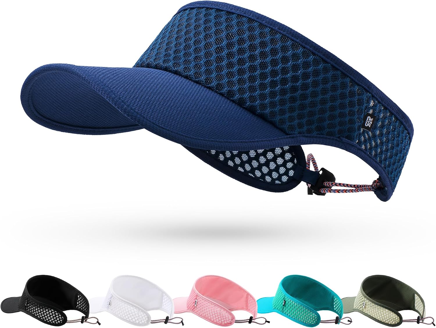 SUNMECI Mesh Breathable Sports Visor - Men Women Adjustable Lightweight Quick Dry Sun Hat for Tennis, Golf, Running