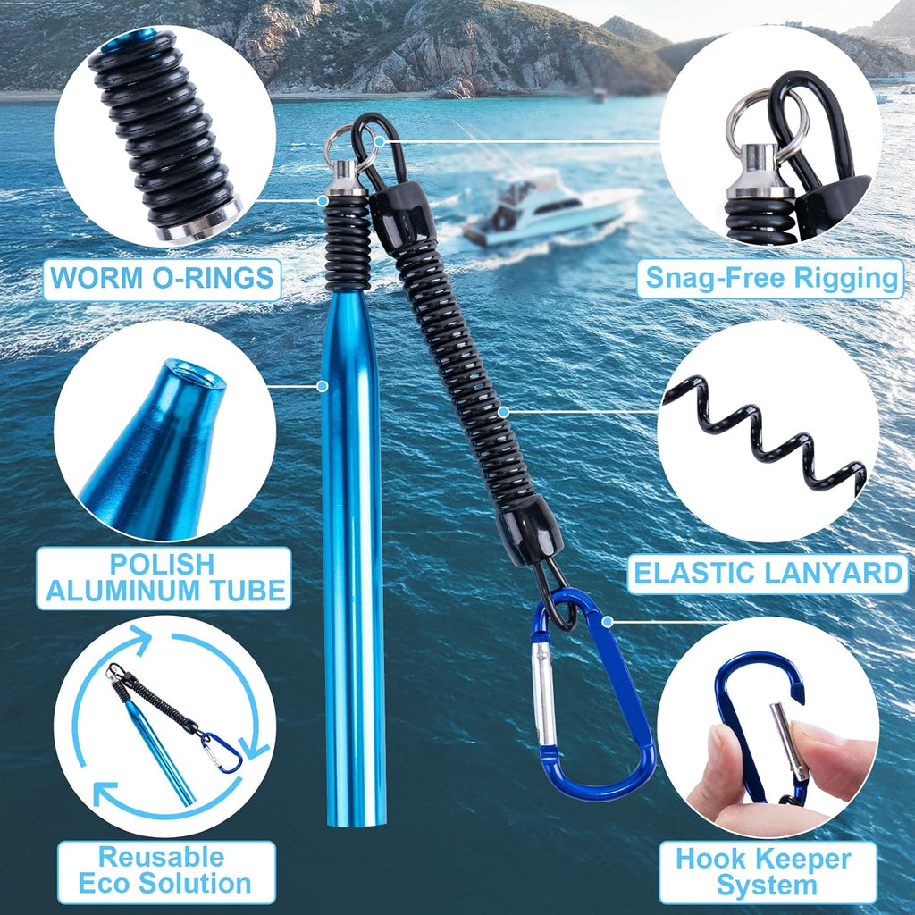 Goture 353PCS Wacky Worm Fishing Lure Kit, Bass Fishing Wacky Rig Tool Kit with Soft Plastics Lures, O-Rings, Offset Worm Hooks, Drop Shot Hooks, Beads, Sinker Weights, 3600 Tackle Box, Gifts of Men