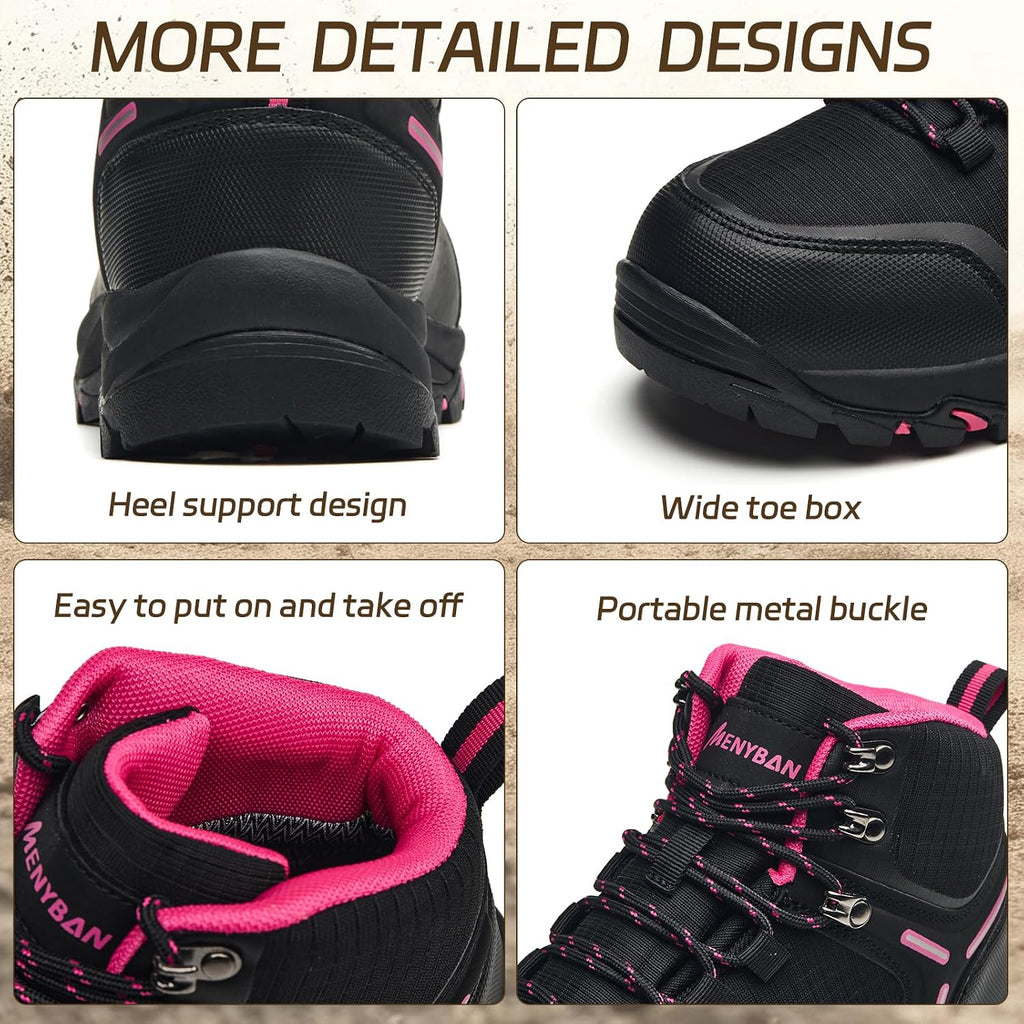 Women's Waterproof Wide Toe Box Hiking Boots
