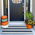 OJIA Outdoor Mats for Front Door 24"x51" Fall Porch Rug Striped Outdoor Rug