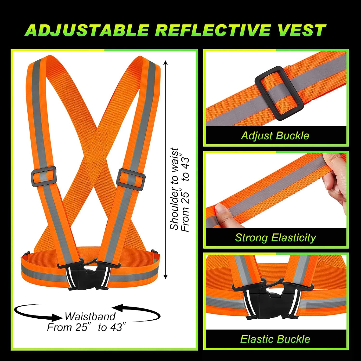 Hercicy Reflective Vest High Visibility Safety Vests Bulk