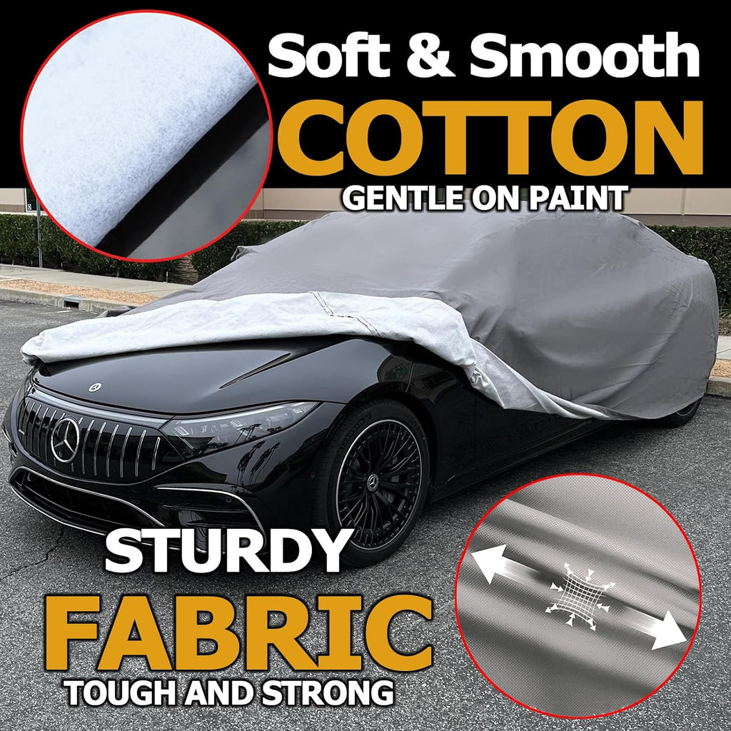 All Weather Waterproof car Cover Good for rain Snow uv Protection dust Small Coupe TT Z3 del Sol S2000 MX-5 Miata SLK Solstice MR2 MRS Gray