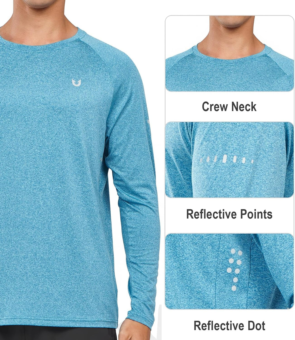 NORTHYARD Men's Sun Protection Shirts UPF 50+ Long Sleeve Running Workout