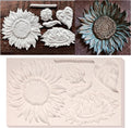 Oversized Sunflower Silicone Mold Leaves Fondant Mold