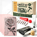 Linocut Kit for Printmaking,DIY Arts Crafts Stamp Carving Kit for Beginners