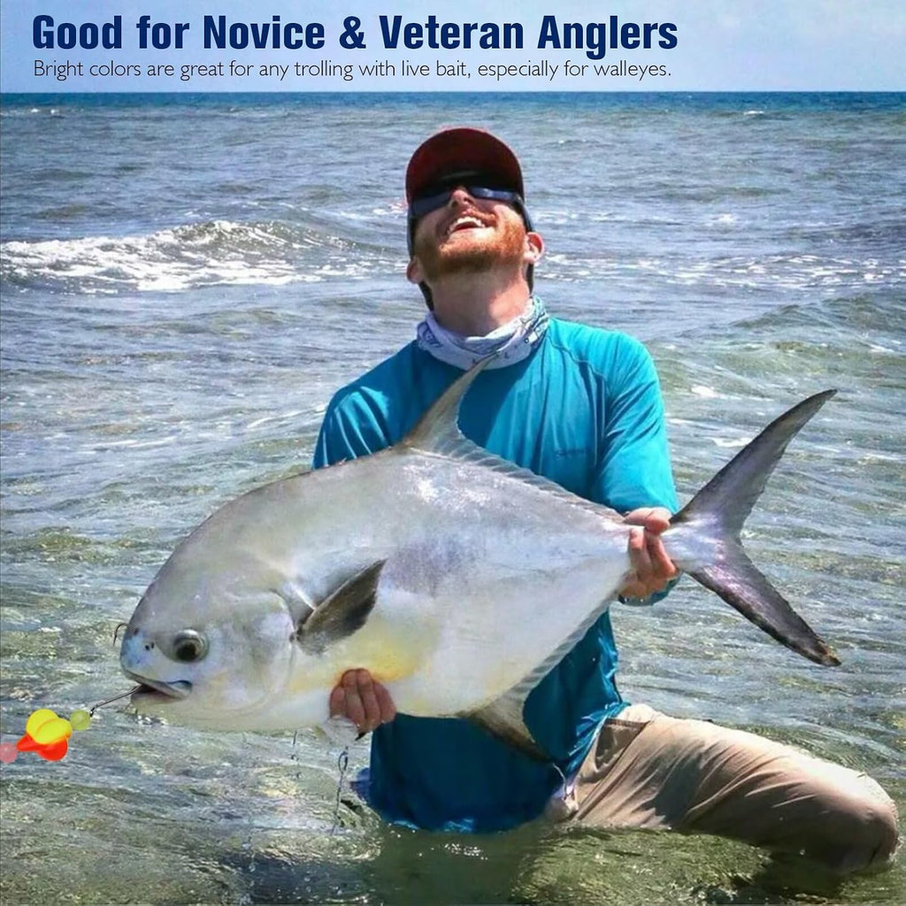Dovesun 220/104/80/60/54/52/42pcs Pompano Rig Floats for Surf Fishing Foam Bobbers for Fishing Fly Fishing Bobbers Floats Bright Color Kit/Round/Cylindrical/Heart/Bullet/Pill/Spin Shape