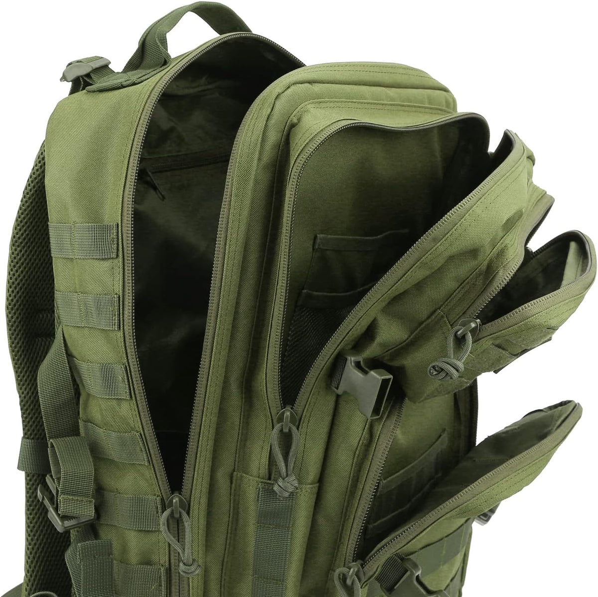 REEBOW GEAR Military Tactical Backpack for Men Large Army 3 Day Assault Pack Molle Hiking Daypack Bag (Green)