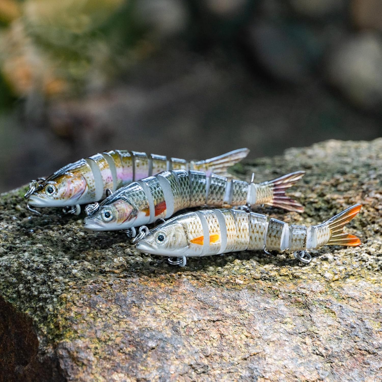 GOTOUR Jointed Swimbaits, Easy Catch Fishing Lures for Bass Trout Crappie