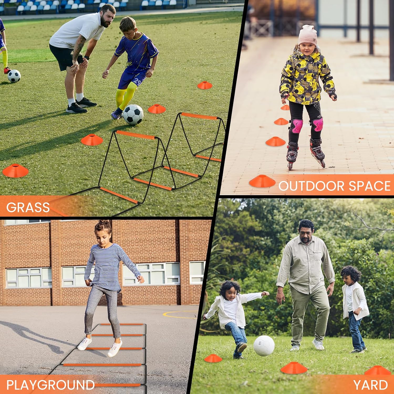 Agility Ladder, Speed Ladder, Agility Ladder Speed Training Equipment, Football Ladder, Footwork Ladder, Training Ladder for Footwork, Foldable Quick Assembly & Non - Tangling & Storage Bag