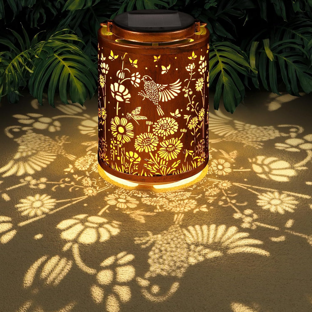 Solar Lanterns Hanging Waterproof Birds Garden Decor Solar Lights