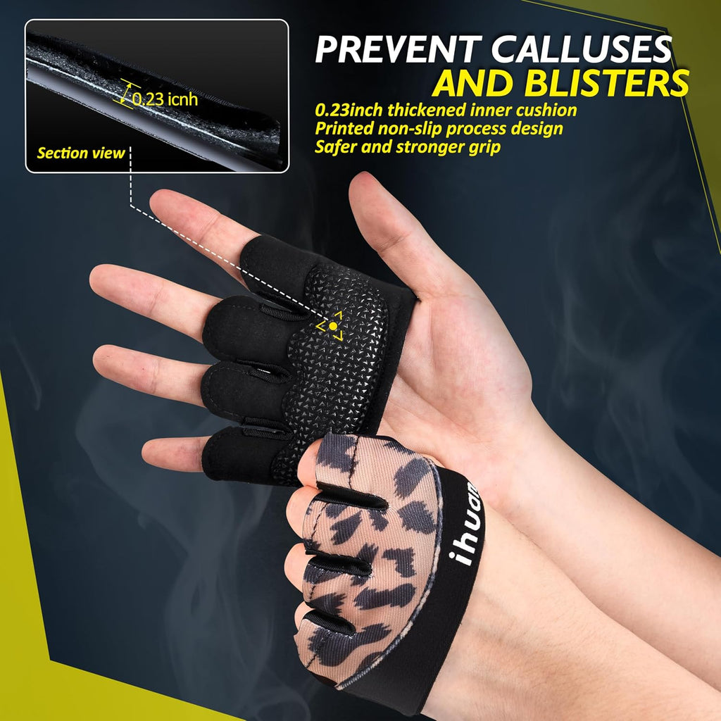 ihuan New Weight Lifting Gym Workout Gloves Men & Women, Great for Weightlifting, Exercise, Training, Fitness