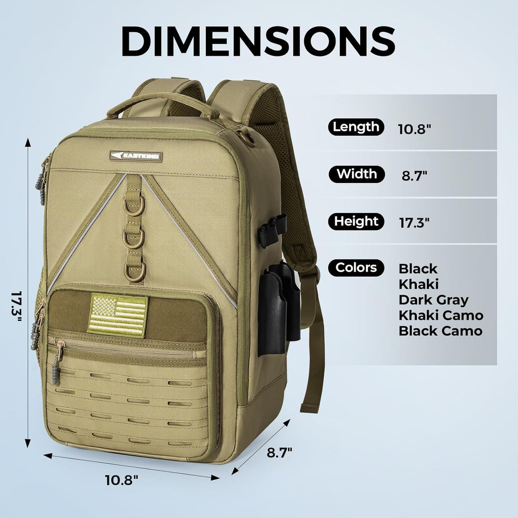 KastKing KastMate Fishing Backpack With 2 Rod Holders, Khaki