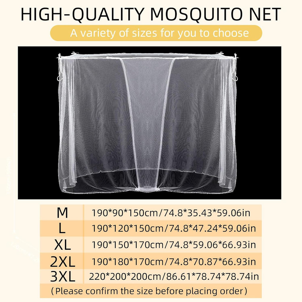 Mindsoft White Mosquito Net for Bed, L75 X W60 X H67 Inch