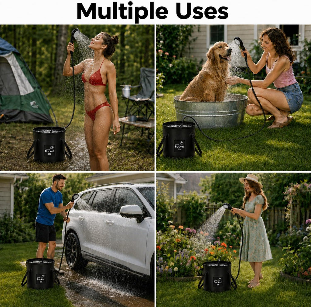 Portable Shower for Camping, Rechargeable Camping Shower, Long Running Time