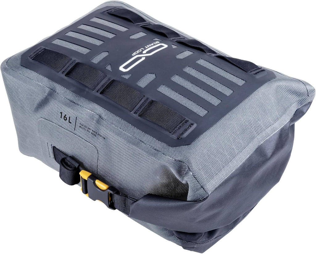 Giant Loop Revelstoke Dry Bag, Waterproof Roll-Top Motorcycle Bag, 16-Liter Capacity, Fits Any Motorcycle, UTVs, ATVs, Snowmobiles & More (Gray)