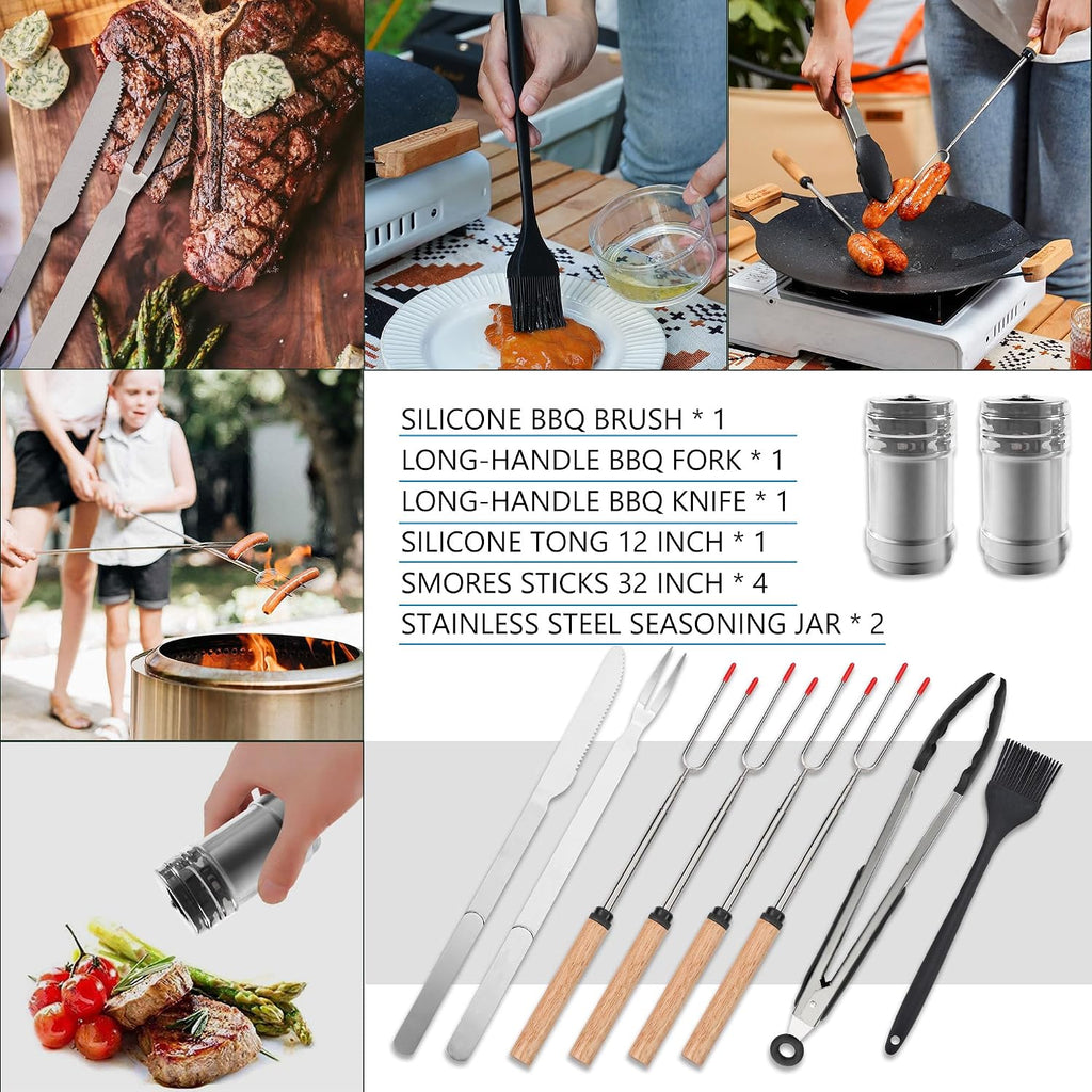 Wesqunie Silicone Cooking Utensils Set, Cookware Set for Outdoor Camping