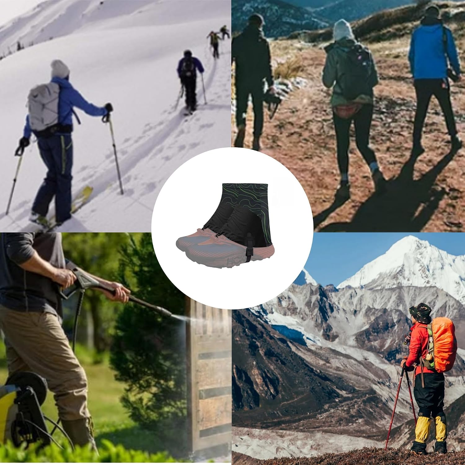 Low Gaiters,Ankle Gaiters,Snow Boot Guard Gators,Shoe Gaiters,Gators for Hiking Boots,Leg Gaiters,Waterproof Hiking Gaiters for Hunting,Running,Snow,Mountain Climbing