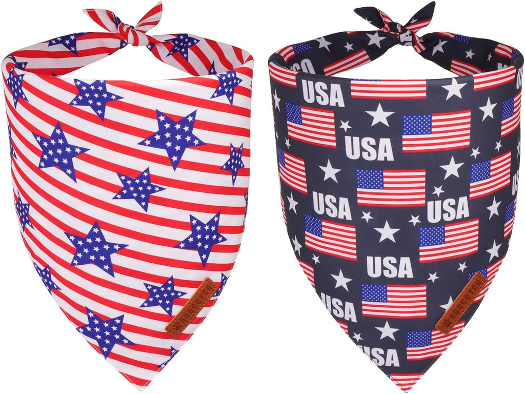 ADOGGYGO Football Dog Bandanas Boy, 2 Pack Football & Donut Scarf, X-Large