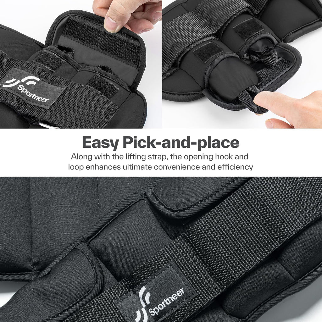 Sportneer Adjustable Ankle Weights with Removable Weights, Easy to Adjust