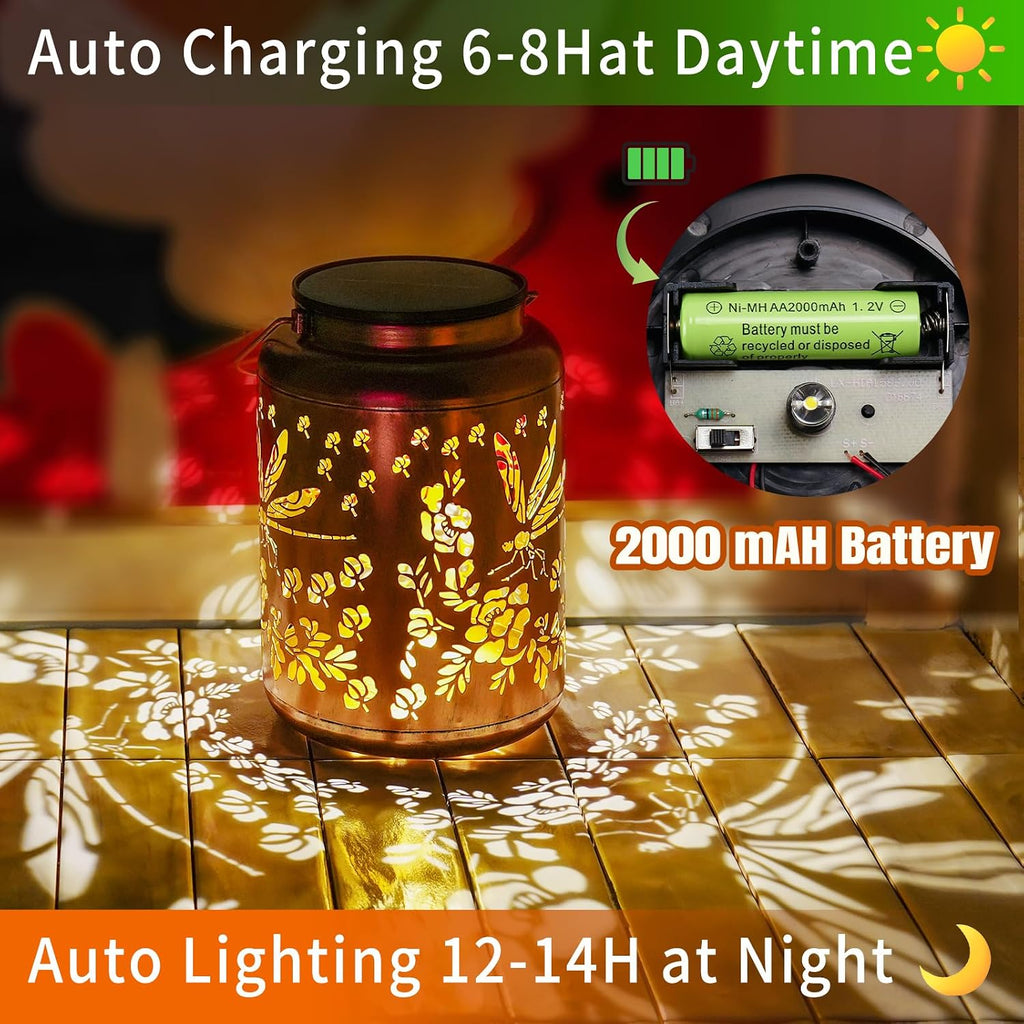 Dragonfly Solar Lanterns Outdoor Waterproof, Birthday Day Gifts for Women