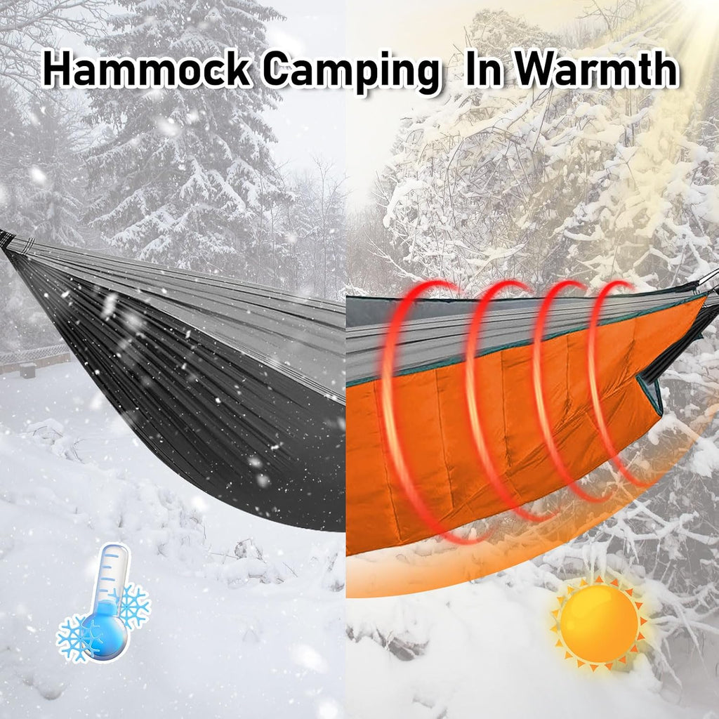 AYAMAYA Single & Double Hammock Underquilt, 4 Season Camping Hammock Quilt