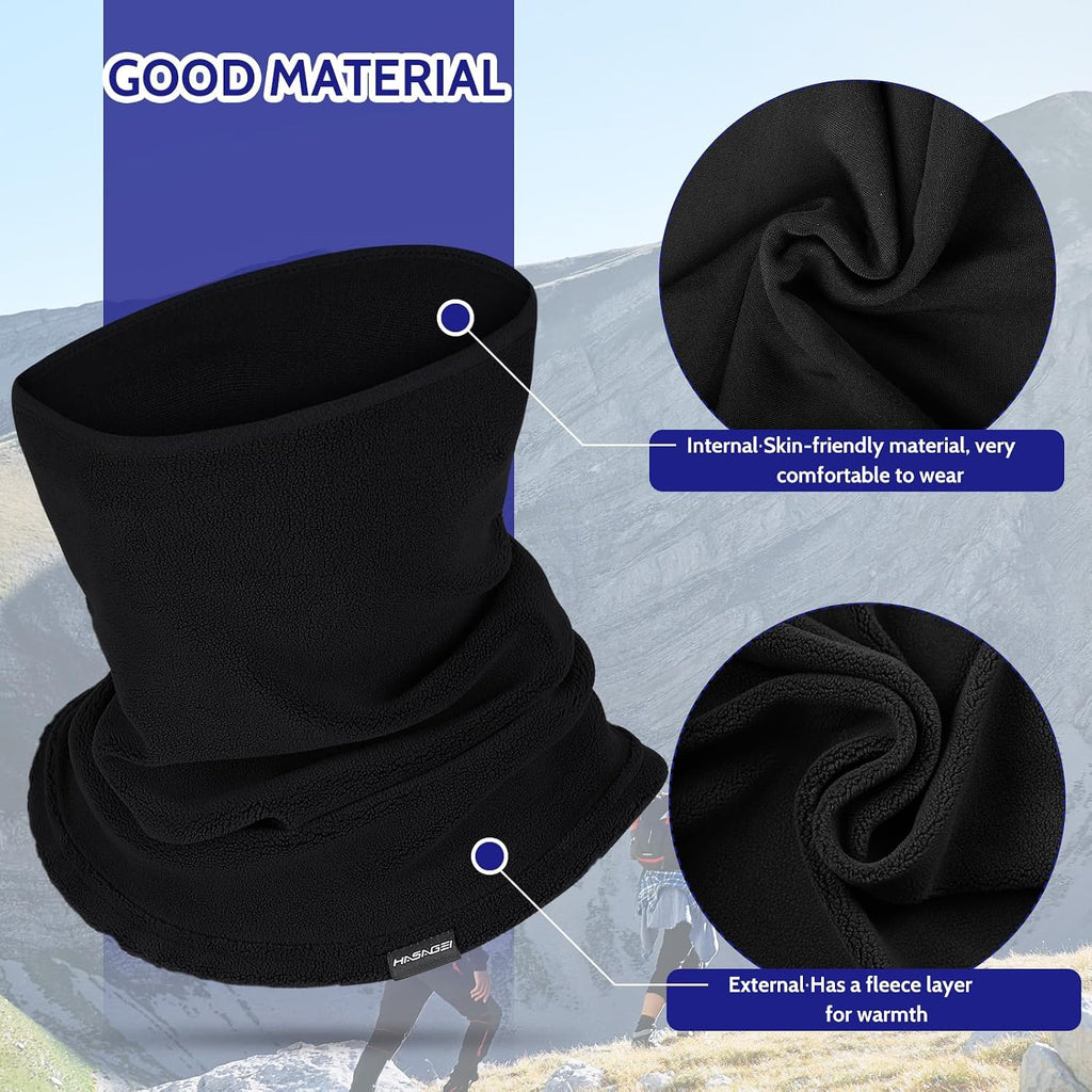 GXCROR Winter Neck Warmer Fleece Neck Gaiter for Skiing Motorcycle Bike Jogging Running Outdoor Sports for Men & Women