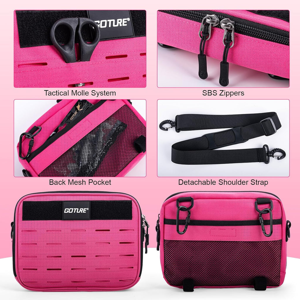 Goture Fishing Tackle Bag, Bait Binder with Detachable PVC Clear Sleeves