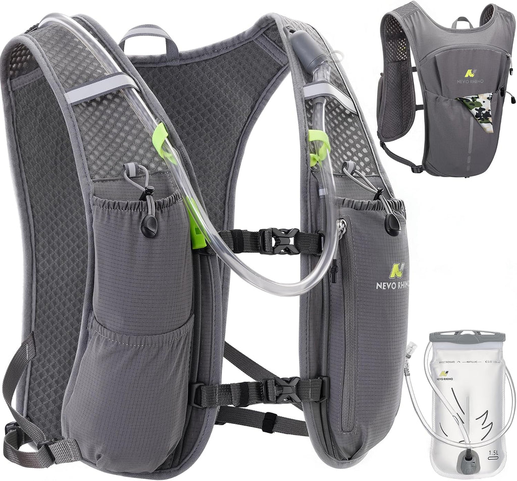 N NEVO RHINO Running Vest with 1.5L Water Bladder, Hydration Vest Pack