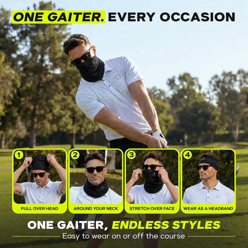 ARMORAY Neck Gaiter 4 Pack, Sun Protection Face Cover for Men Women