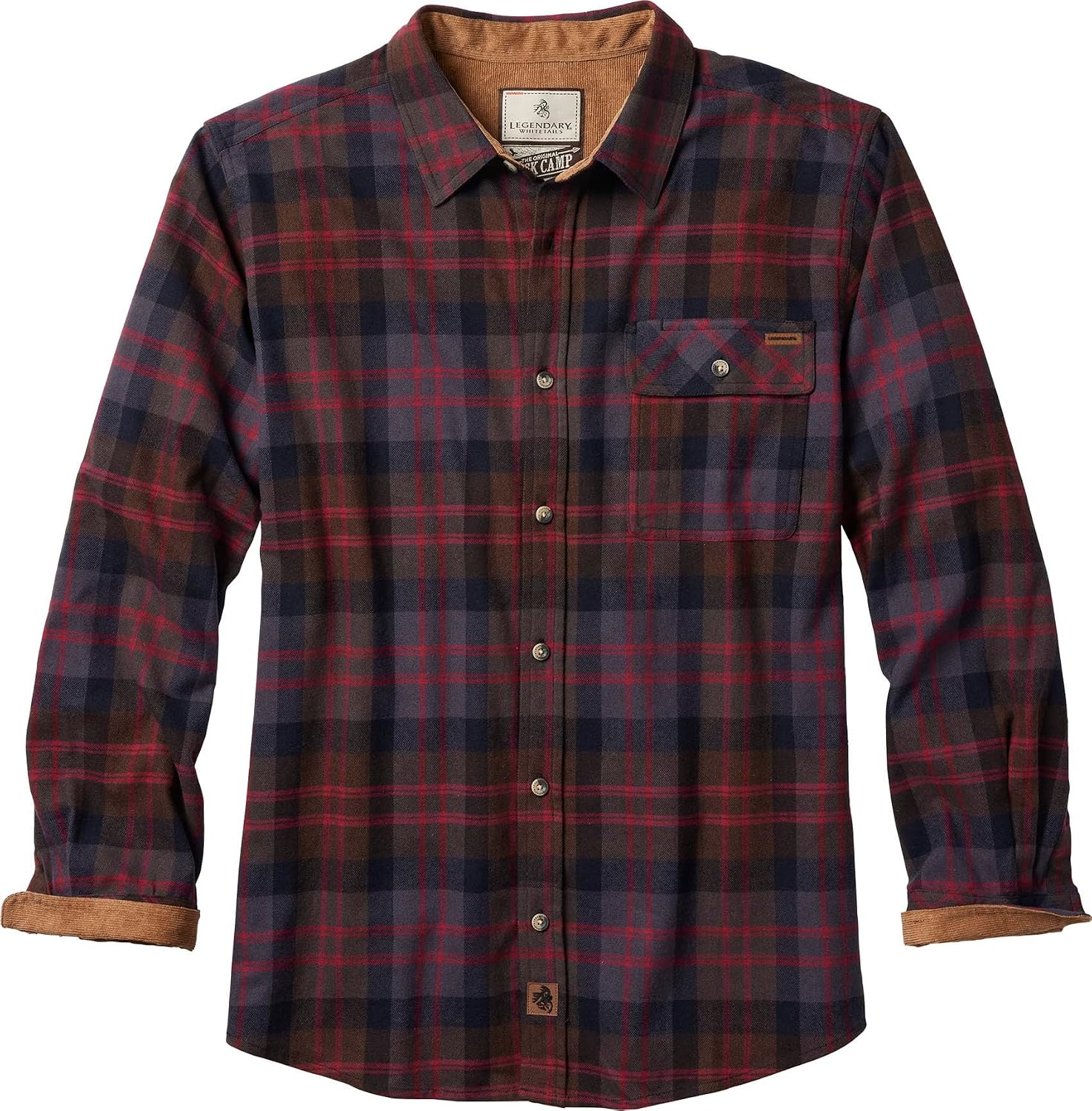 Legendary Whitetails Mens Flannel Long Sleeve Button Down 100% Cotton Shirt
