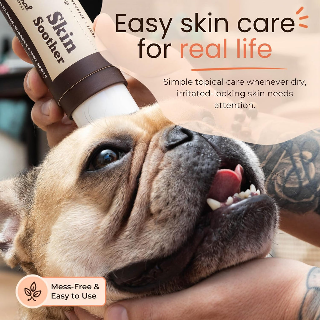 Natural Dog Company Skin Soother Dog Balm, 4 oz Tin, Allergy Season Skin Care for Dry, Itchy & Irritated Skin with Organic Coconut Oil & Vitamin E, for Dogs Prone to Hot Spots & Rough Patches