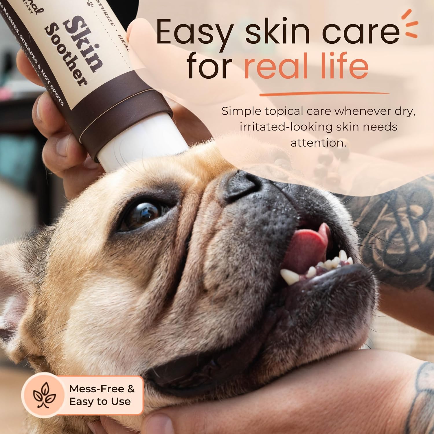Natural Dog Company Skin Soother Dog Balm, 4 oz Tin, Allergy Season Skin Care for Dry, Itchy & Irritated Skin with Organic Coconut Oil & Vitamin E, for Dogs Prone to Hot Spots & Rough Patches