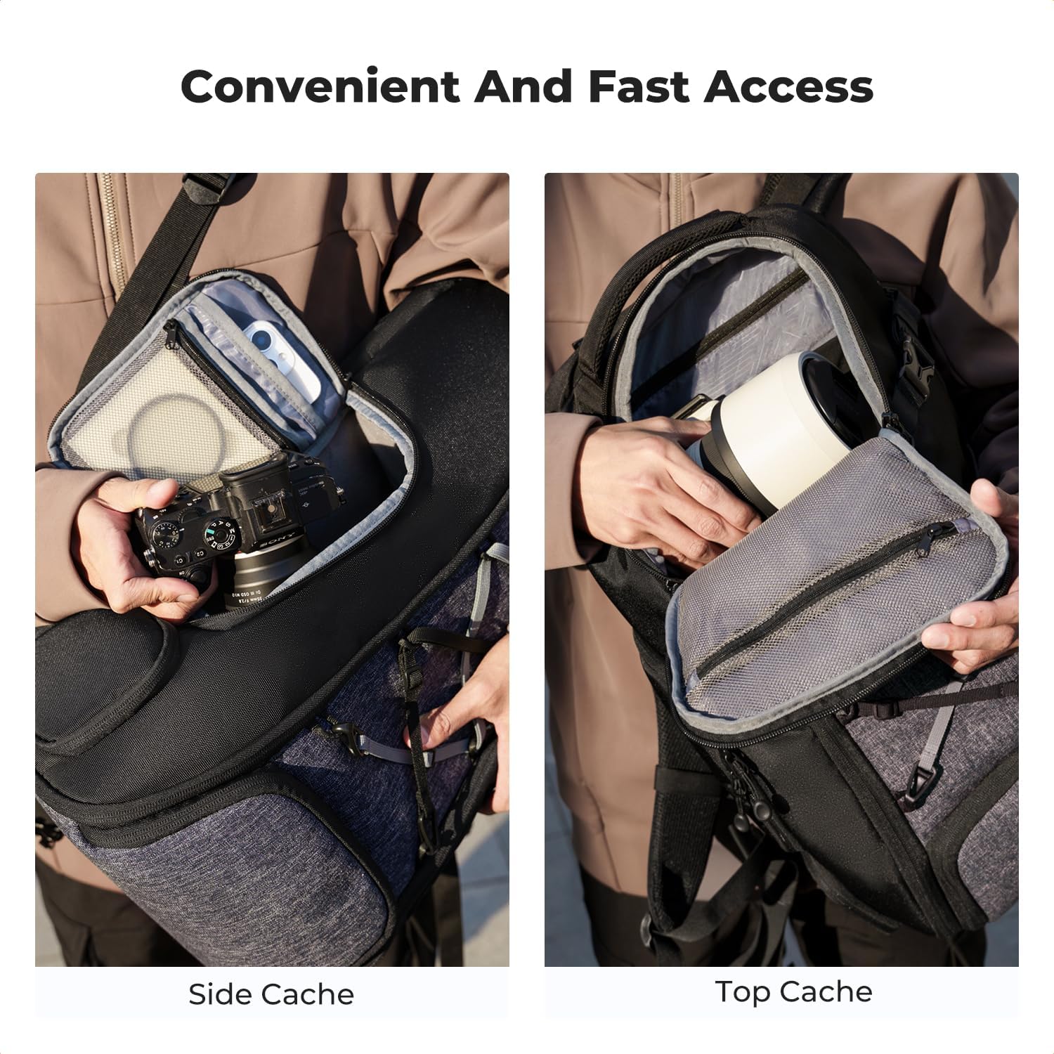 K&F CONCEPT Camera Backpack,30L Large Capacity Camera Bag for Photographers