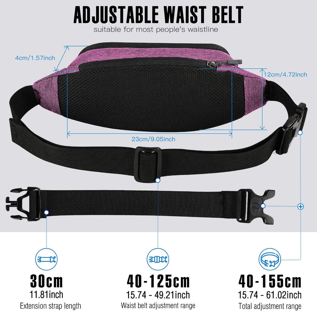 WATERFLY Small Fanny Pack Crossbody Lightweight Waist Bag for Woman Man