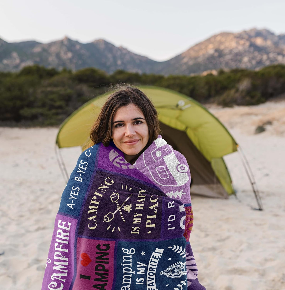 Camping Blanket, Camping Gifts Essentials Throw 60x50in