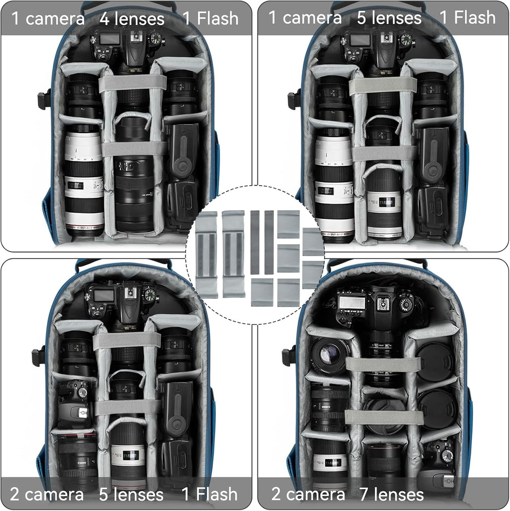 TORIBIO Large Hardshell Camera Backpack DSLR/SLR/Mirrorless Photography Bag