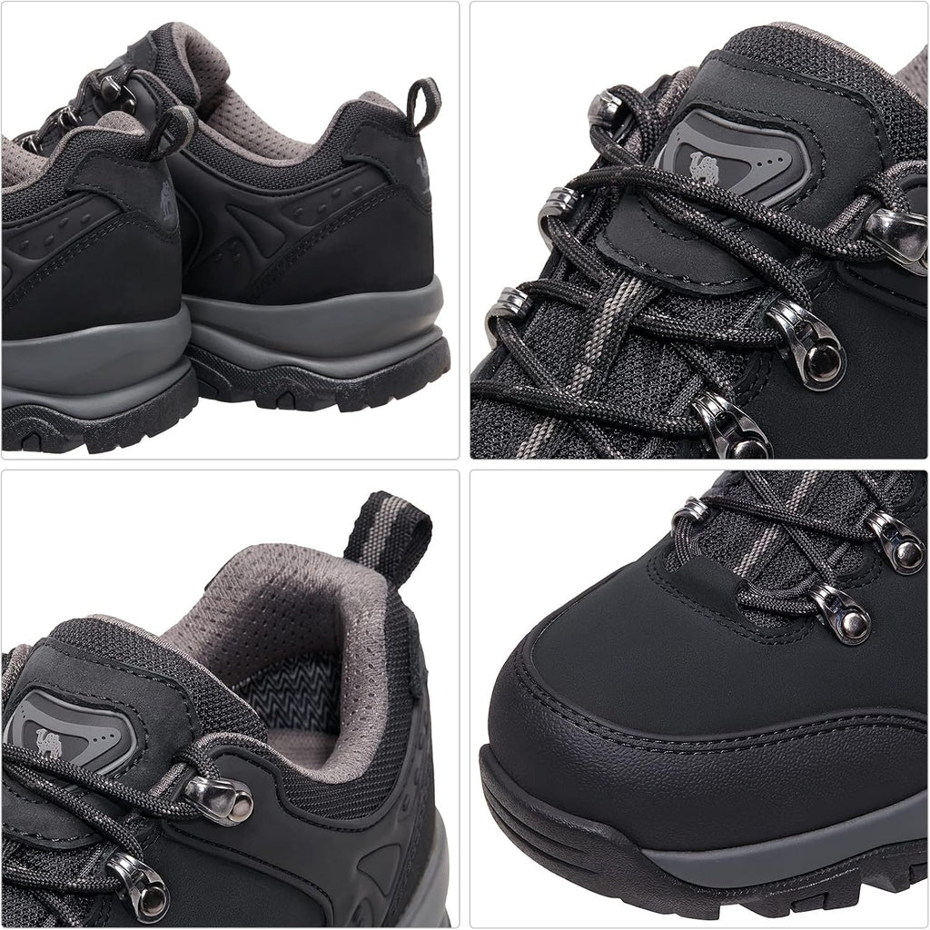CAMEL CROWN Hiking Shoes Men Trekking Shoe Low Top Outdoor Walking Waterproof Leather Trail Sneakers