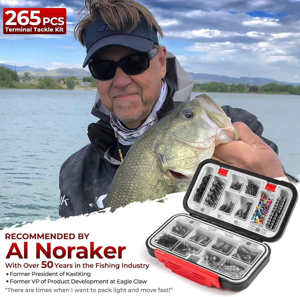 MadBite by KastKing Compact Fishing Tackle Kit for Bass Trout Panfish