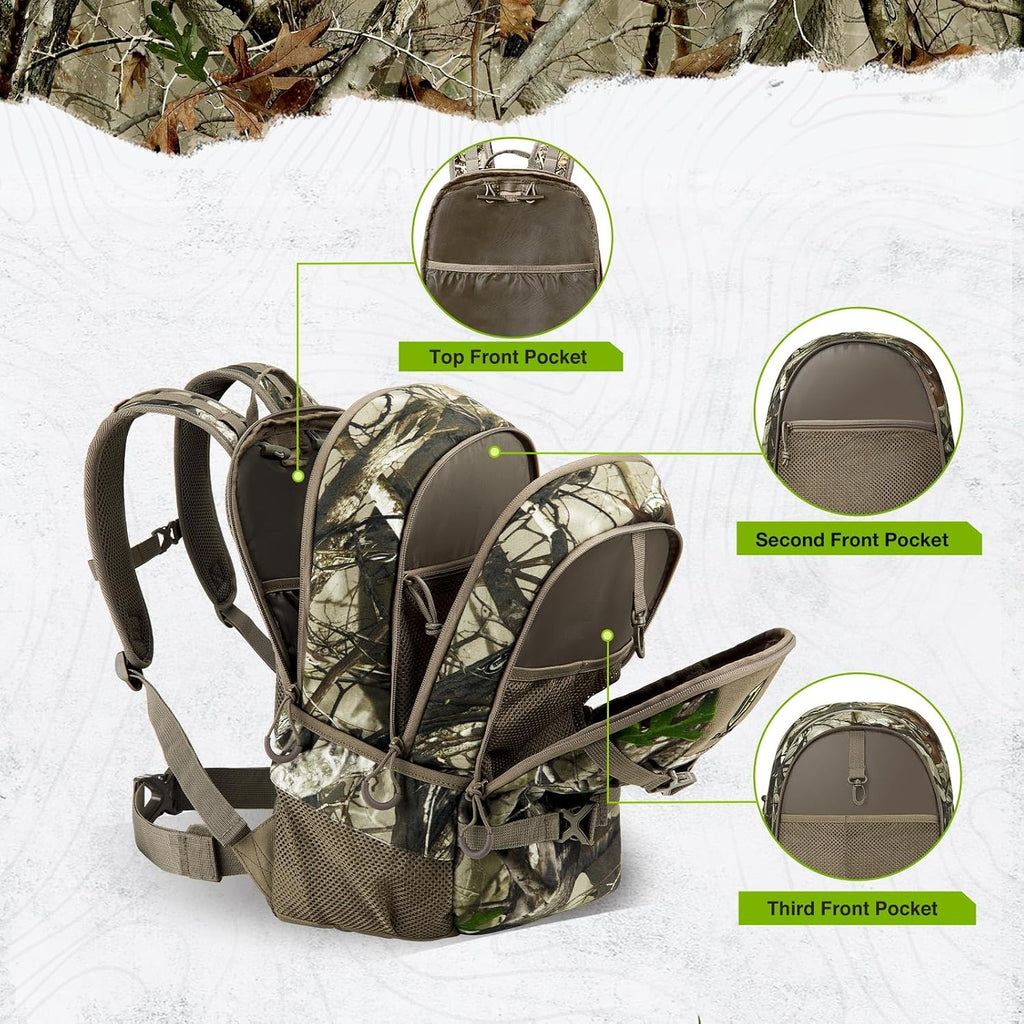 TIDEWE Hunting Backpack for Men, 25L Lightweight Day Pack for Deer Hunting