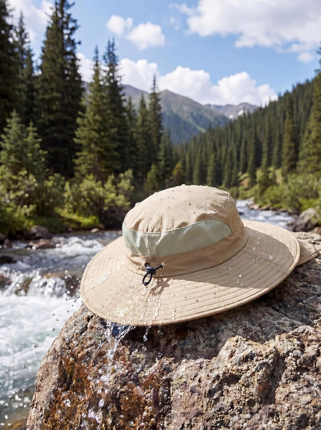 Home Prefer UPF 50+ Wide Brim Sun Hats with Neck Flap Sun Protection Hat for Men Women Gardening Fishing Summer Bucket Hat