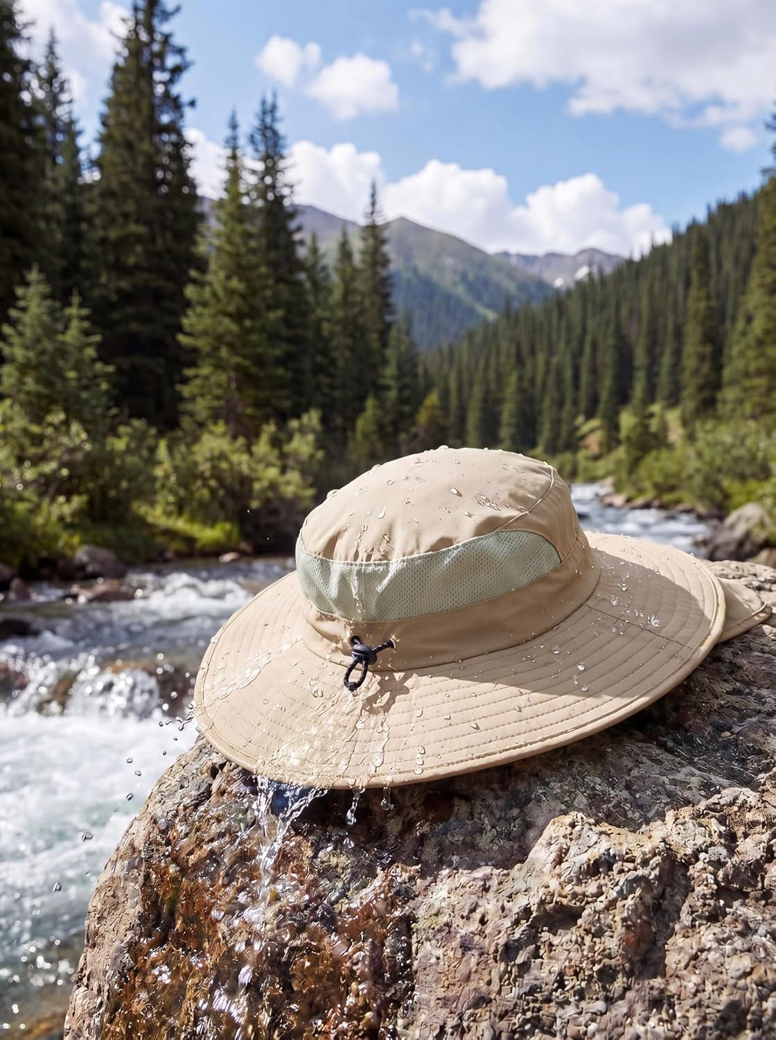 Home Prefer UPF 50+ Wide Brim Sun Hats with Neck Flap Sun Protection Hat for Men Women Gardening Fishing Summer Bucket Hat