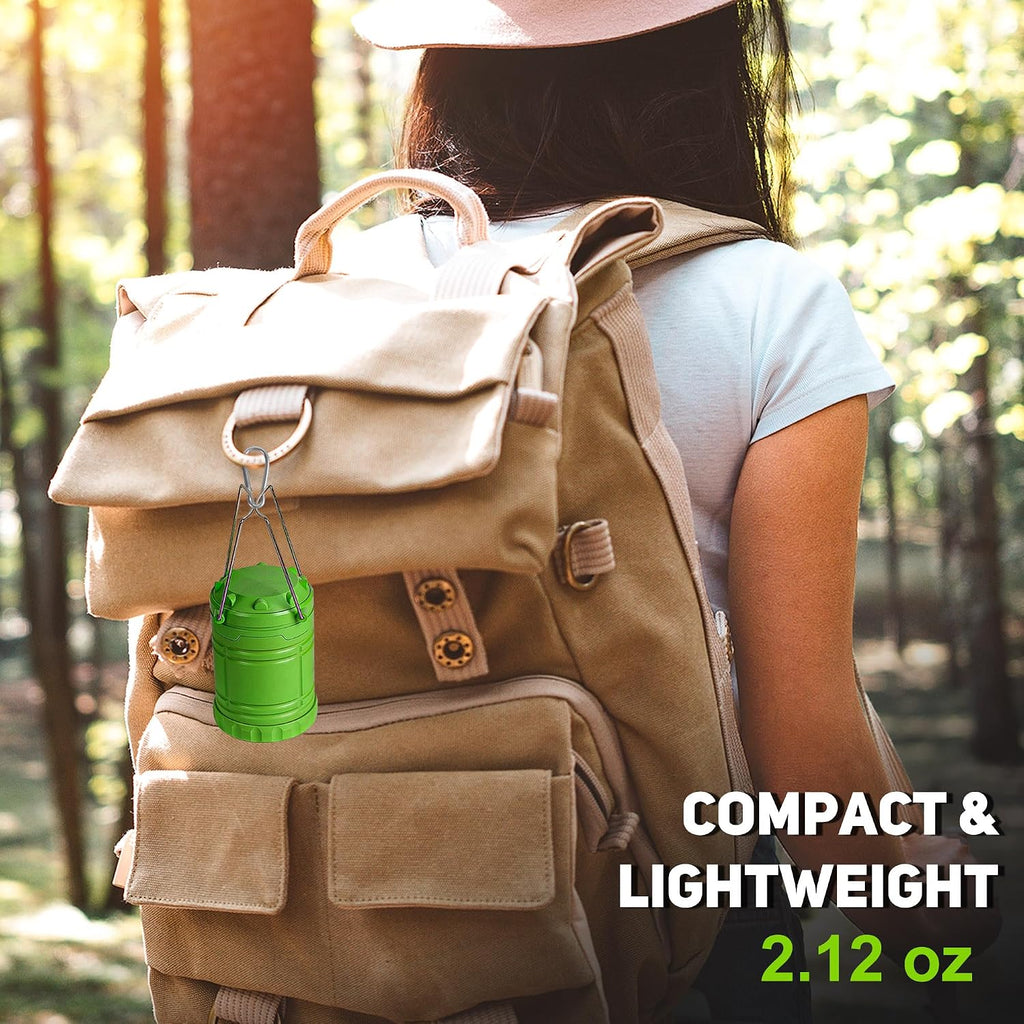 6-Pack Mini LED Green Camping Lantern