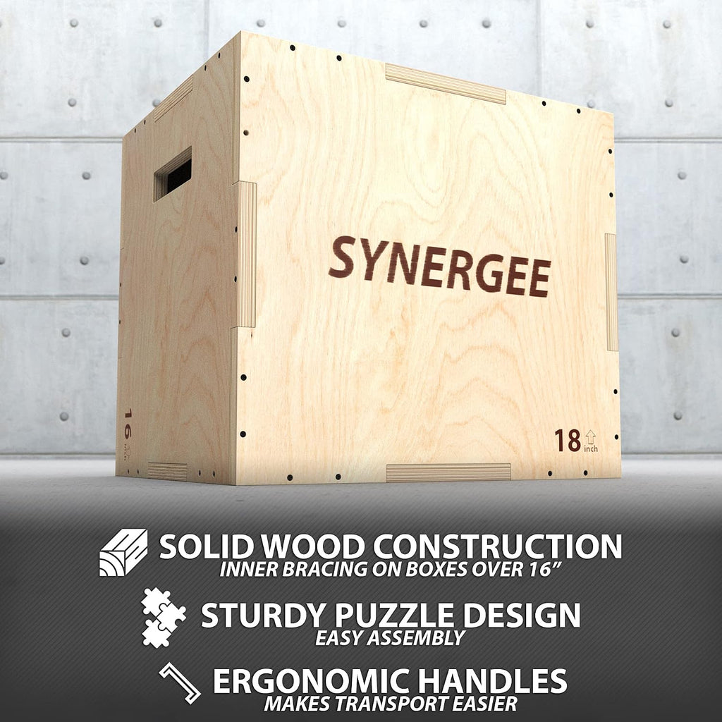 Synergee 3 in 1 Wood Plyo Box – Multiple Sizes