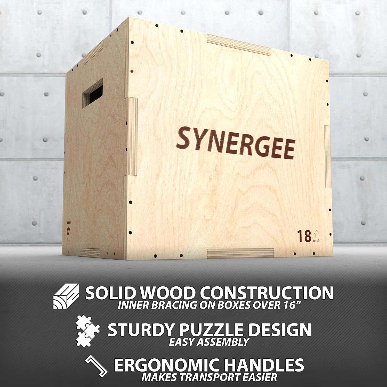 Synergee 3 in 1 Wood Plyo Box – Multiple Sizes