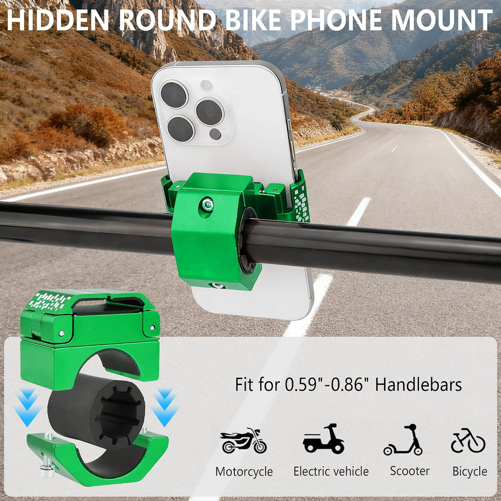 Bike Handlebar Mounts for 4.5-7.3 Phones (Green)
