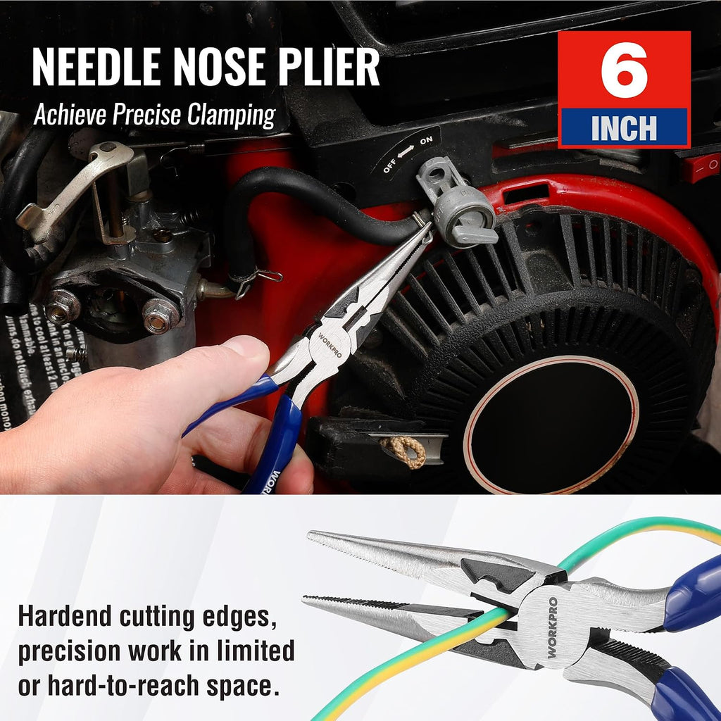 WORKPRO Pliers Set, 3-Piece Professional Pliers Tool Kit