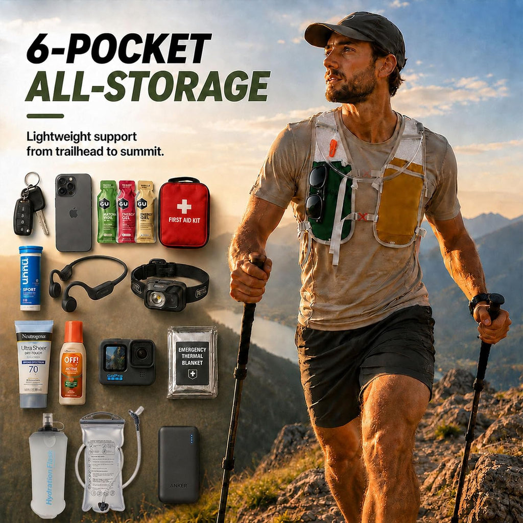 Running Vest with 2L Hydration Bladder Lightweight Pack