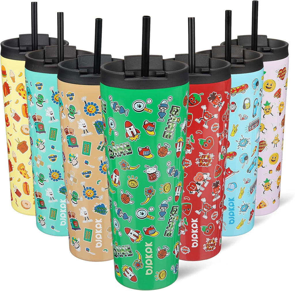 BJPKPK 26 oz Coffee Tumbler with Straw, Insulated Stainless Steel Cup