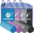 YQXCC 4 Pack Cooling Towels (47"x12"), Ice Cool Towels for Neck & Face